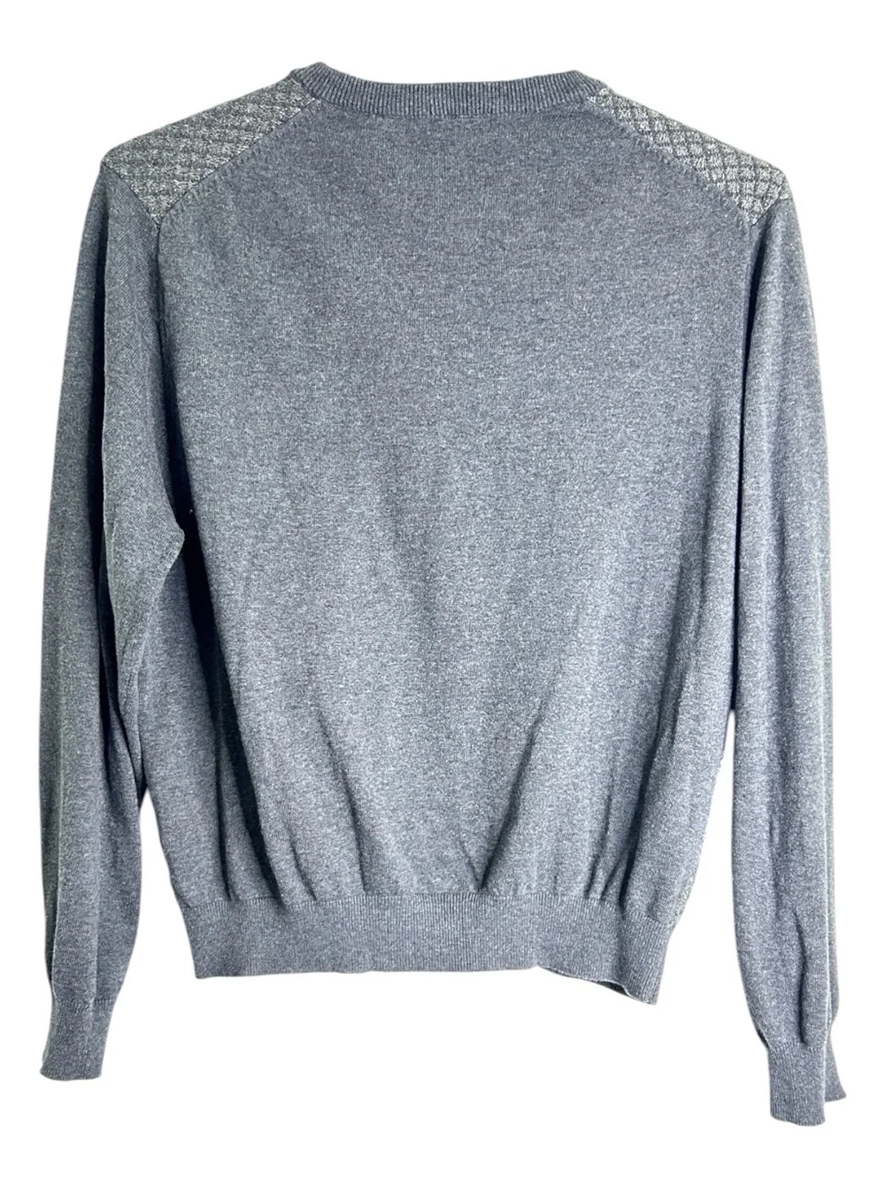 Van Heusen Men’s Gray Geometric V-Neck Sweater Size L